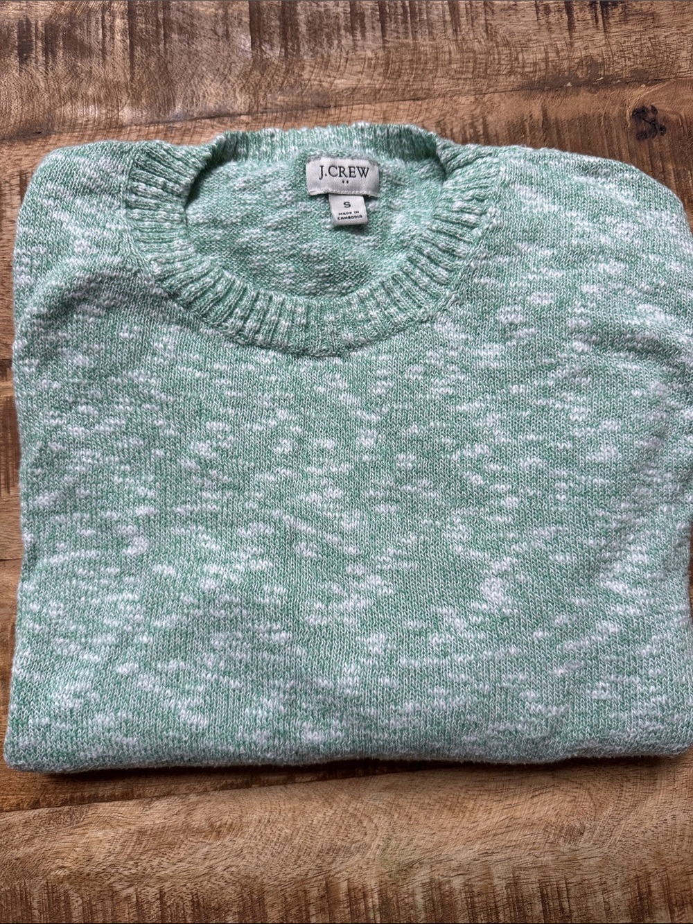 J. Crew Mint Heather Crewneck Sweater